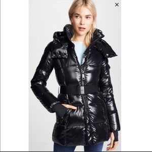 Soho Belted Nylon Down Mid-Length Jacket